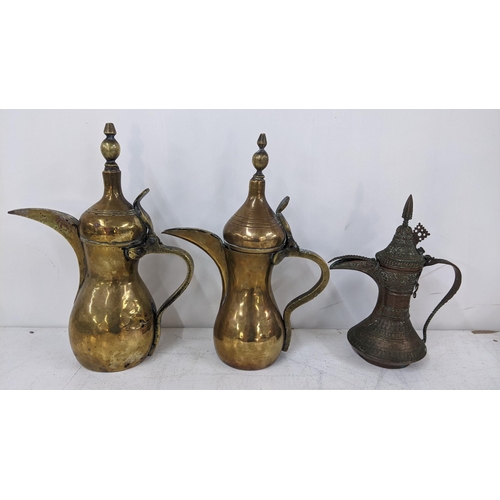 229 - Three 19th century Dallah Middle Eastern coffee pots Location: RWM
If there is no condition report s... 