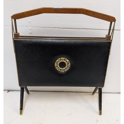 342 - A mid 20th century teak folding magazine rack Location: A3M
If there is no condition report shown, p... 