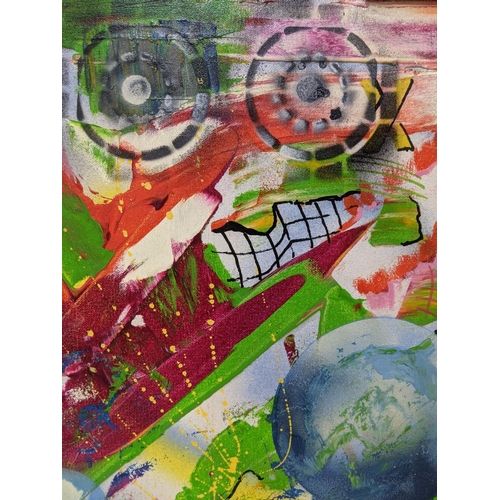 347 - David Deak - 'Water Bug' abstract acrylic on canvas
Location: A2M
If there is no condition report sh... 