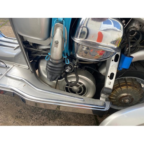 237 - A 1964 Lambretta silver special with a 200cc replacement engine, V5 stating four previous owners, im... 