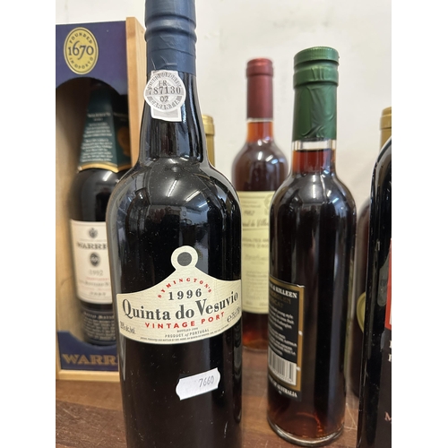 104 - Eleven mixed bottles to include Plymouth Damson liqueur, Rutherglen Muscat, Maderia, Port, Cognac
Lo... 