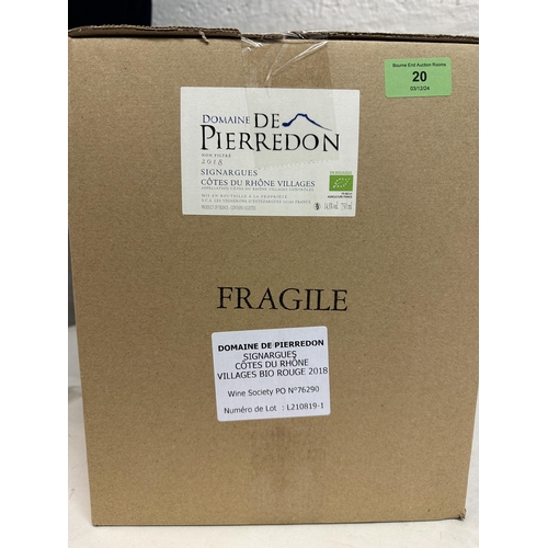 20 - Signargues, Cotes-du-Rone Villages, Domaine de Perredon 2018 RH55781, one case of 12
Location:
If th... 