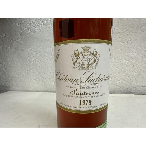 40 - A single bottle of Chateau Suduiraut Sauternes 1978 Vintage, 75cl
Location:
If there is no condition... 