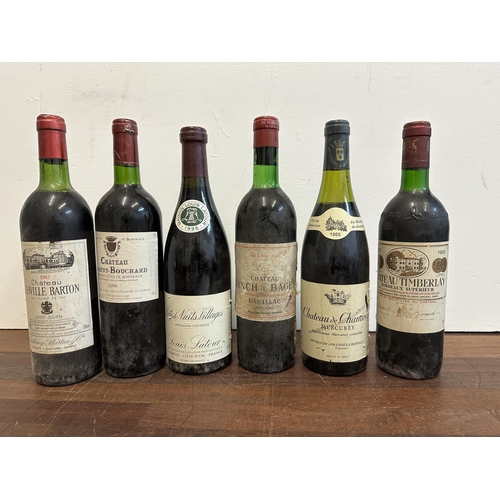 64 - Six bottles of red wine to include Chateau Leoville Barton 1982, Chateau Lynch Bages 1967, Chateau L... 