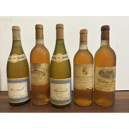 67 - Five bottles of wine to include Sauternes and mixed reds to include Shiraz, Saint Emilion
Location:
... 