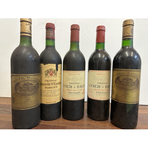 68 - Two bottles of Chateau Lynch Bages Pauillac 1984 and 1990, two bottles of Chateau Batailley 1990 Pau... 