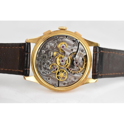 101 - A Vacheron & Constantin, chronograph, manual wind, gents, 18ct gold wristwatch, circa 1940s, the gil... 