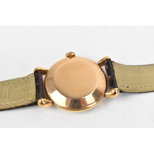 103 - A Vacheron & Constantin, manual wind, mid-size, 18ct gold wristwatch, circa 1940s, with flared teard... 