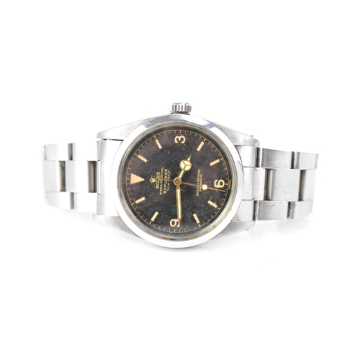 95 - A Rolex Explorer chronometer, automatic, gents, stainless steel wristwatch, circa 1955, reference no... 