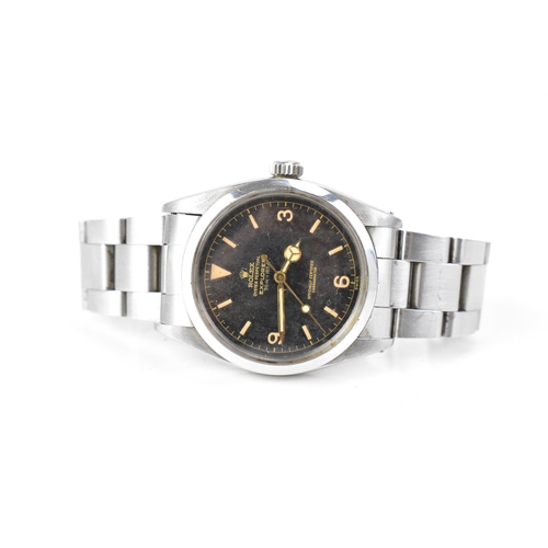 95 - A Rolex Explorer chronometer, automatic, gents, stainless steel wristwatch, circa 1955, reference no... 