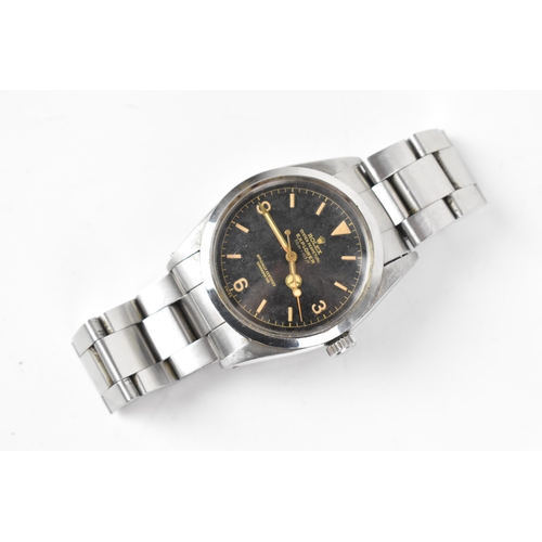 95 - A Rolex Explorer chronometer, automatic, gents, stainless steel wristwatch, circa 1955, reference no... 