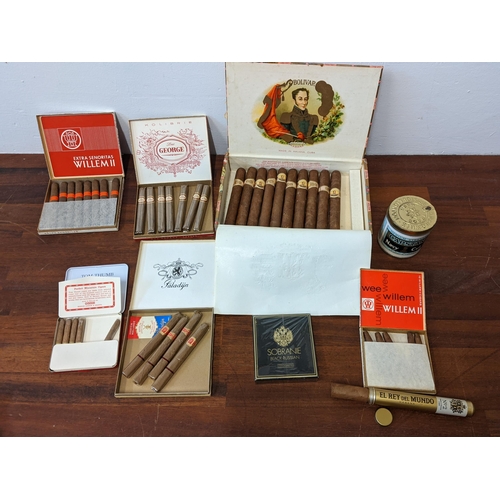 147 - Cigars to include Bolivar Havana 10, Willem II, Senoritas 8, and 5, Paladyn 4, Kolibrie Duc George 7... 