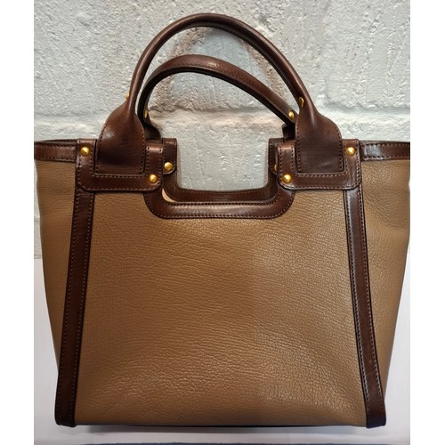 64 - Smythson-A brown leather handbag approx 13