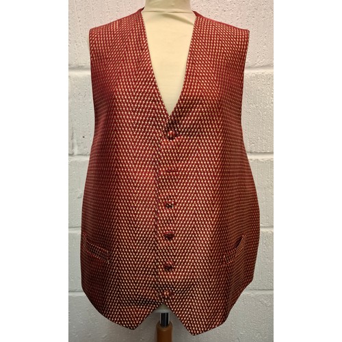 65 - An Ascot & Henley, Burlington Arcade, red silk waistcoat, approx 44