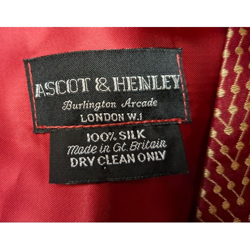 65 - An Ascot & Henley, Burlington Arcade, red silk waistcoat, approx 44