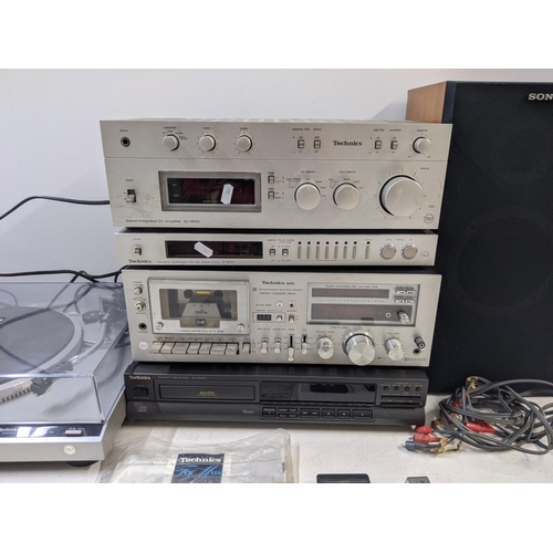 337 - A Technics sound system to include an automatic turntable system SL -Q3, A M56 Microprocessor Auto S... 