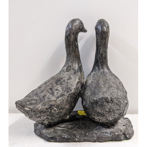 340 - A composite model of two geese together with a plinth possibly Ann Hogben 19cm
Location 8.2
If there... 