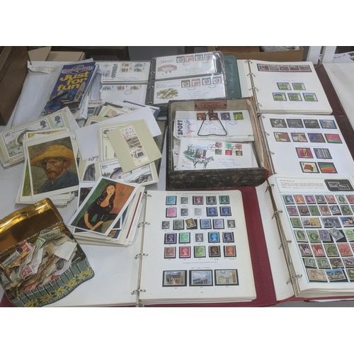 38 - Stamps to include part filled stamp albums including Commonwealth examples and others, along with an... 