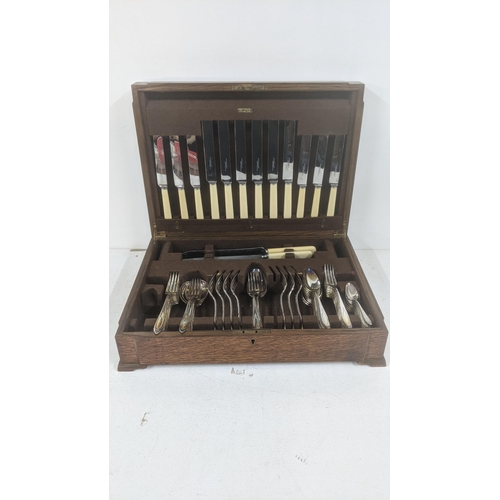 42 - A community silver plated canteen of cutlery and flatware 
Location AIM
If there is no condition rep... 