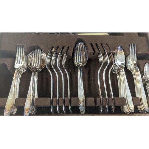 42 - A community silver plated canteen of cutlery and flatware 
Location AIM
If there is no condition rep... 