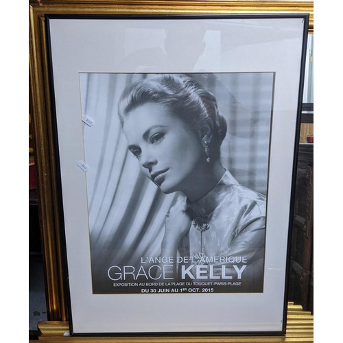 402 - Three Russell Flint prints, one signed, together with a Grace Kelly poster and a gilt framed mirror
... 