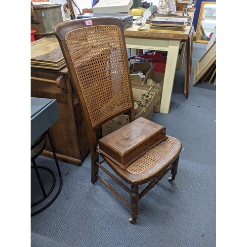 444 - An early 20th century carved, high back nursing chair and a walnut box
Location: RAM
If there is no ... 