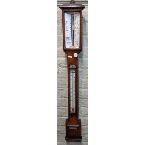 13 - A Victorian Negretti & Zamba oak cased stick barometer no.1522, 101cm h x 15.5cm w Location: LWF
If ... 