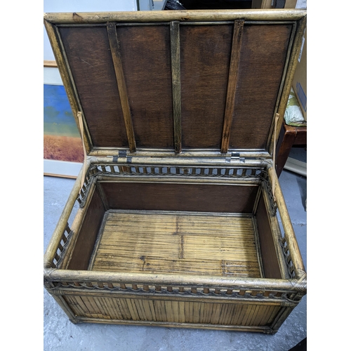 489 - A cane and bamboo linen chest  
Location: G
If there is no condition report shown, please request