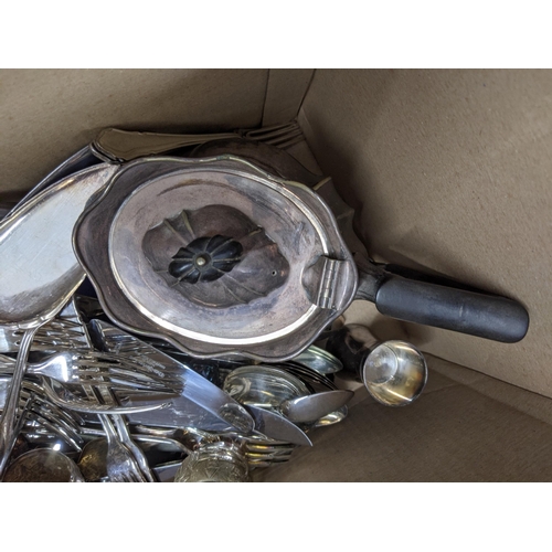 523 - A collection of silver plated cutlery, napkin rings, a teapot and other items Location: 1.3
If there... 