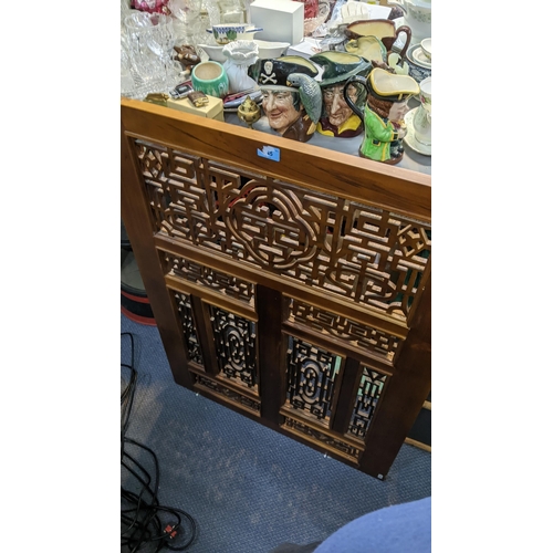 536 - A mixed lot to include a 20th century oriental carved partition, a powerbase leaf blower, a collecti... 