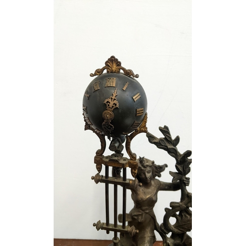 430 - A late 19th century spelter mystery clock Location: 3.1
If there is no condition report shown, pleas... 