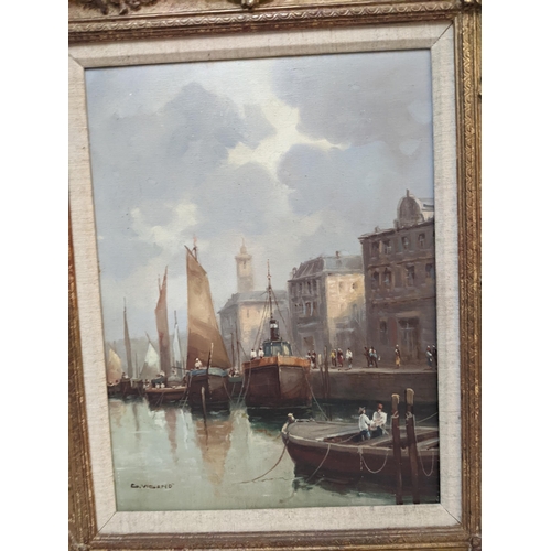 10 - Giuseppe Vigano - a pair of canal scenes, oil on canvas, signed, 39cm x 30cm, framed Location: RWM
I... 