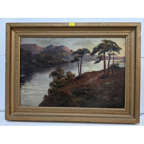 4 - W Richards (Francis Jamieson) - 'Queen's View Killiecrankie', oil on canvas, signed, 51cm x 76cm, fr... 