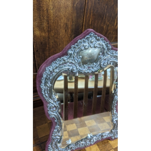 50 - A modern silver fronted dressing table mirror, hallmarked 1906, 32 cm H, 24 cm W
Location:2.1
If the... 