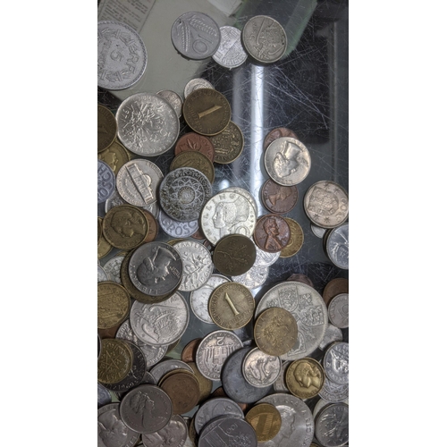 75 - A selection of World coinage to include a 1945 Mercury Dime, 1899 three pence A/f, examples from Fra... 