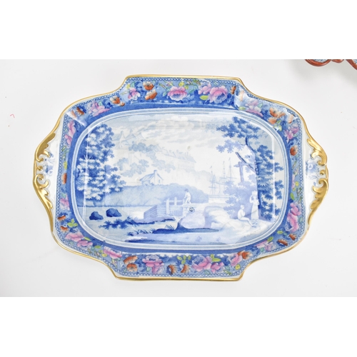 10 - A selection of early 19th century Masons blue and white earthenware, circa 1820, each transfer-print... 