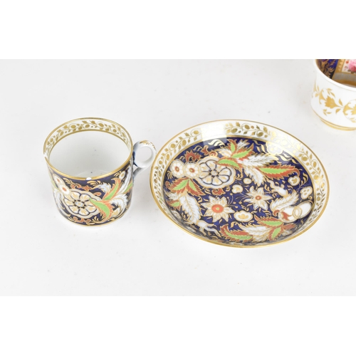 106 - A selection of 19th century porcelain tea ware to include a circa 1825 Ridgway creamer, two cups and... 