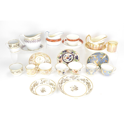 64 - A selection of 19th century Masons teaware to include a matching cup, saucer and cream jug, each dec... 