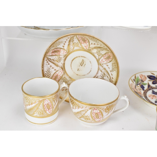 64 - A selection of 19th century Masons teaware to include a matching cup, saucer and cream jug, each dec... 