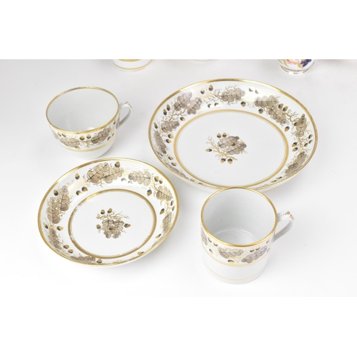 64 - A selection of 19th century Masons teaware to include a matching cup, saucer and cream jug, each dec... 