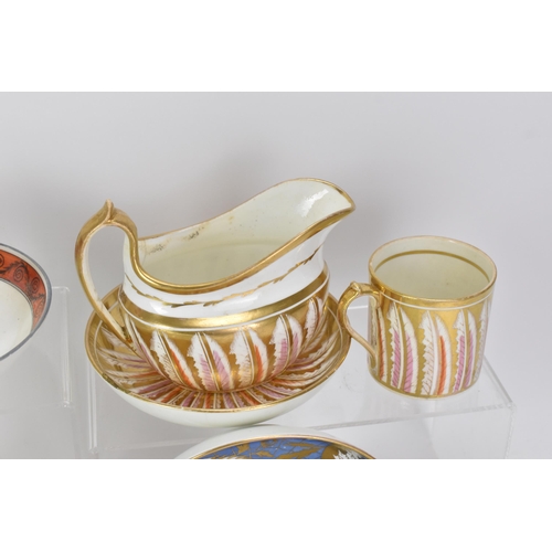 64 - A selection of 19th century Masons teaware to include a matching cup, saucer and cream jug, each dec... 