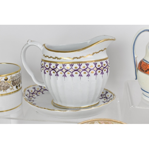 64 - A selection of 19th century Masons teaware to include a matching cup, saucer and cream jug, each dec... 