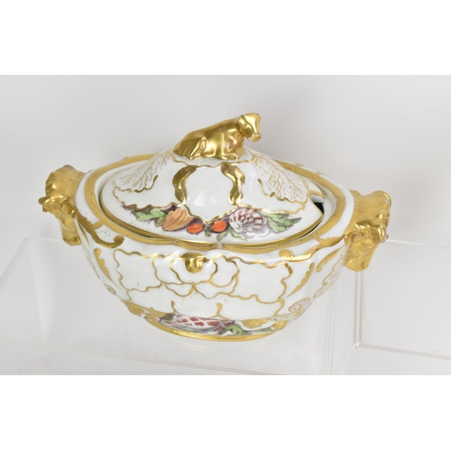 65 - Two early 19th century Masons teapots and three sucrier pots to include a teapot and stand painted i... 