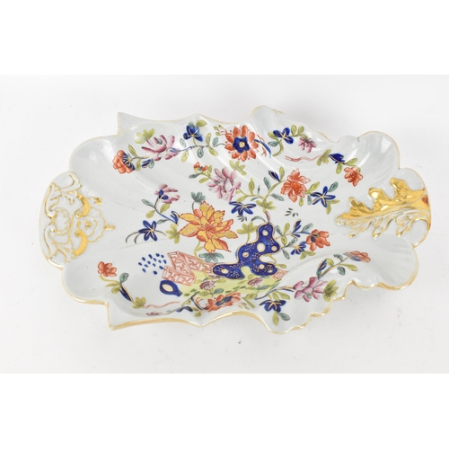 77 - Five 19th century Masons dessert dishes, to include an ironstone example in the 'Water Lily' pattern... 