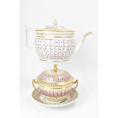 8 - A collection of early 19th century Masons porcelain to include a tea-pot and creamer decorated with ... 