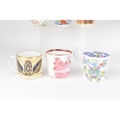 85 - A selection of 19th century Masons tea cups and coffee cans, to include a circa 1808 bone china coff... 