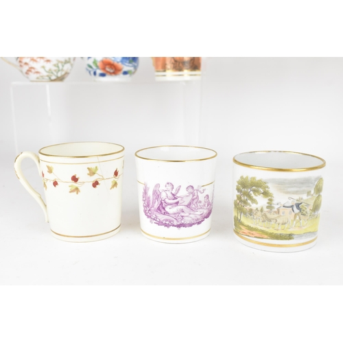 85 - A selection of 19th century Masons tea cups and coffee cans, to include a circa 1808 bone china coff... 