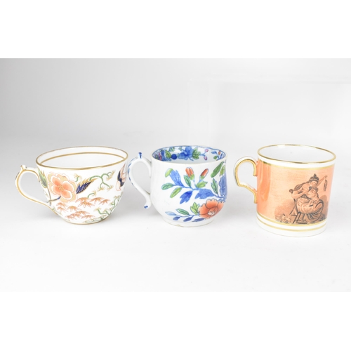 85 - A selection of 19th century Masons tea cups and coffee cans, to include a circa 1808 bone china coff... 