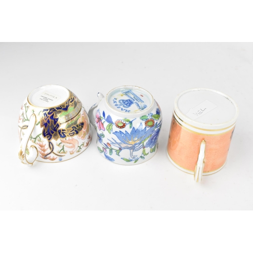 85 - A selection of 19th century Masons tea cups and coffee cans, to include a circa 1808 bone china coff... 