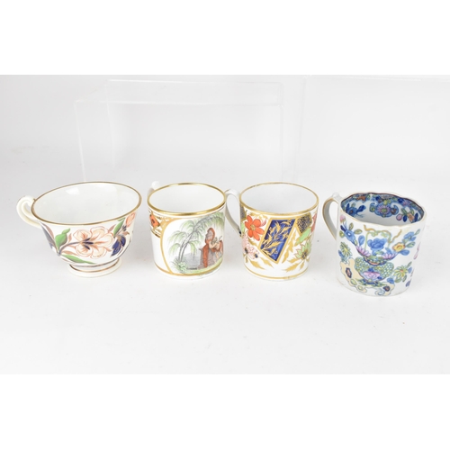 85 - A selection of 19th century Masons tea cups and coffee cans, to include a circa 1808 bone china coff... 